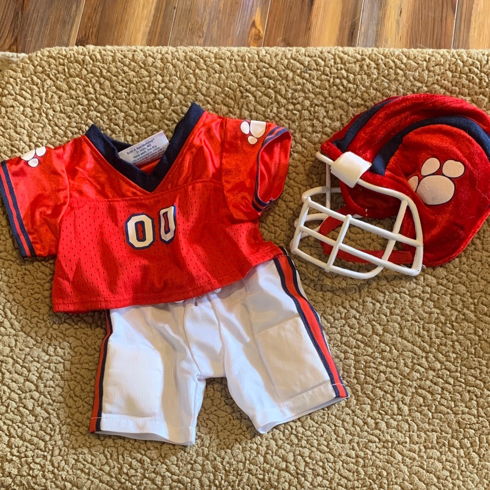 Build-A-Bear Red and White Football Outfit
